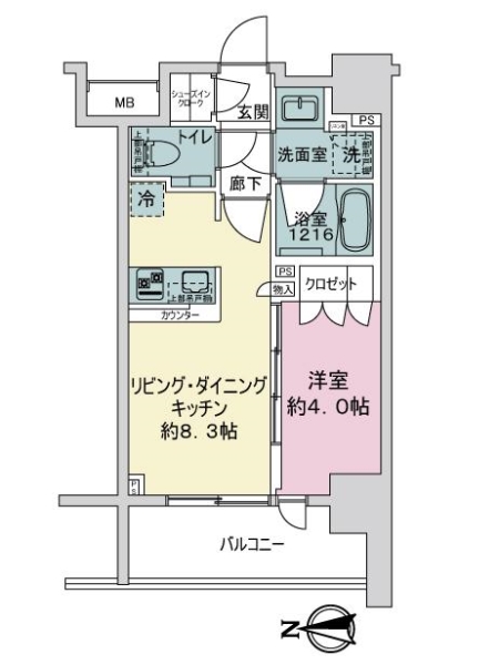 クレヴィア日暮里　ＴＨＥ　ＲＥＳＩＤＥＮＣＥの間取図