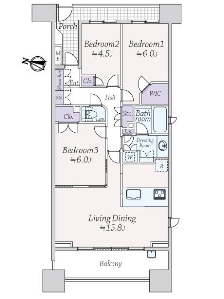ガーデンフラッグシティの間取図