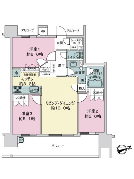 ウィルローズ東川口の間取図