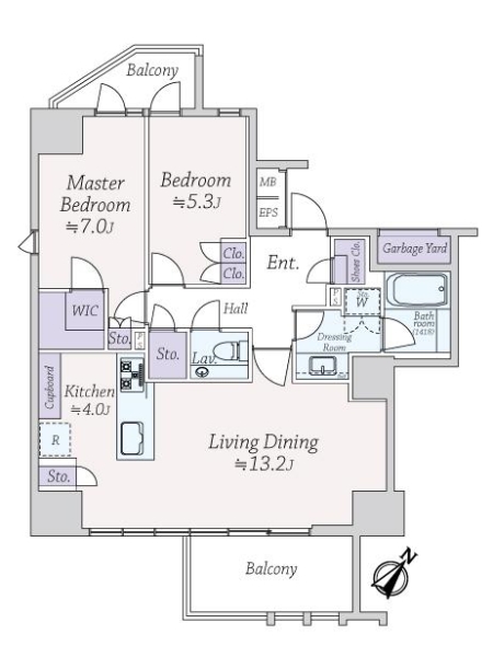 プレミスト赤坂翠嶺の間取図