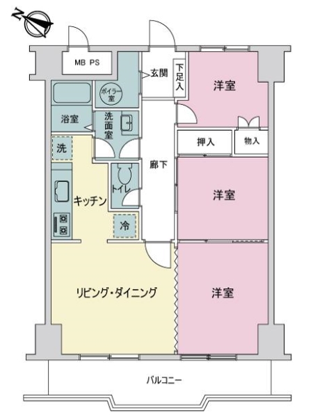 シヤンボール広交の間取図