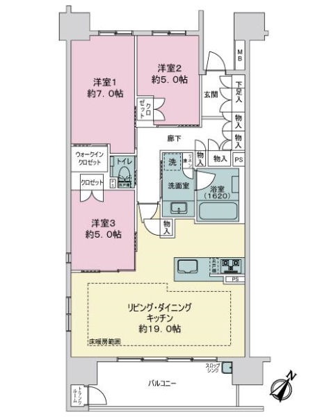 クリオ刈谷セントラルマークスの間取図