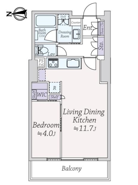 スカイライトタワーの間取図