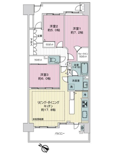 東京アクアージュの間取図