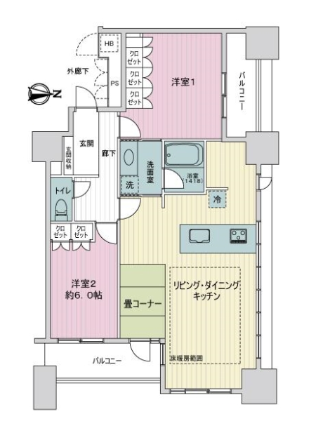 ザ・ライオンズ　ミッドキャピタルタワーの間取図