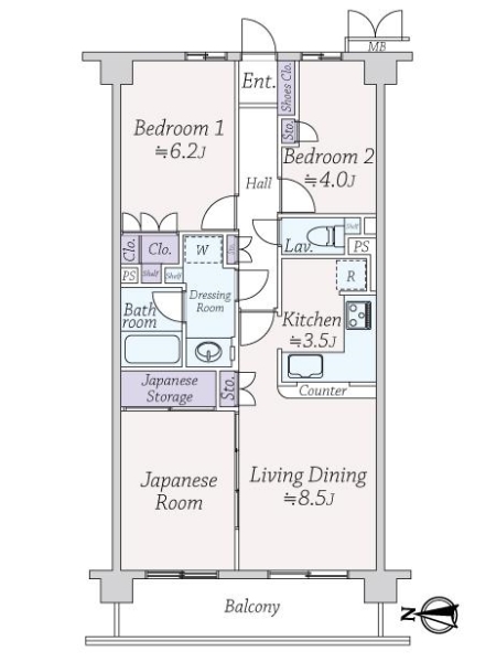 藤和シティコープ武蔵境２の間取図