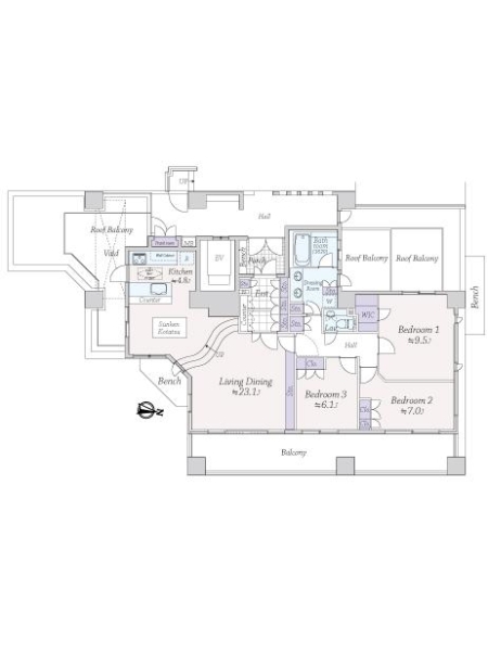 サンクタス本郷元町の間取図
