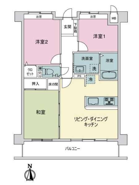 ライオンズマンション原第３の間取図
