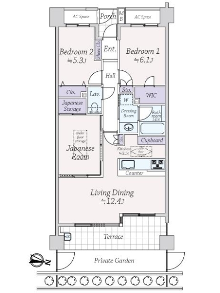 ランドシティ横濱山手の間取図