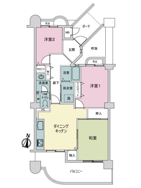 メゾンビューハーバーランドの間取図