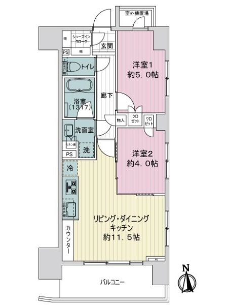ライオンズ東向島ミレスの間取図