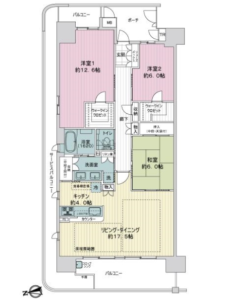 なんばセントラルプラザリバーガーデンの間取図