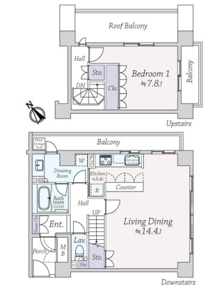 グランリビオにじが丘の間取図