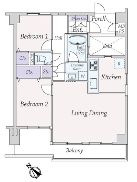ライオンズマンション伊丹の間取図