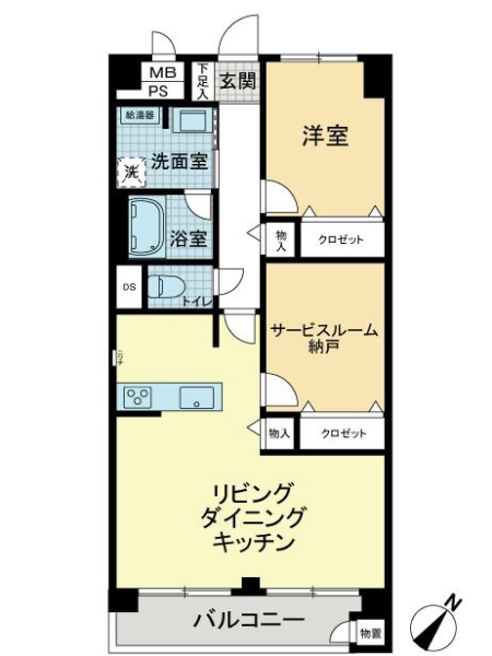 東建金町マンションの間取図