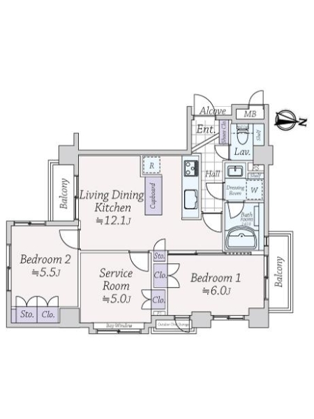 グランイーグル千歳船橋の間取図
