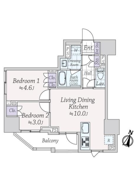 ライオンズ千代田岩本町ミレスの間取図