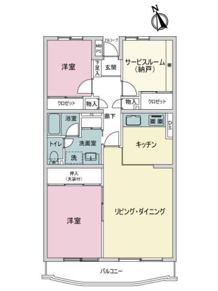 ライオンズマンション新松戸の間取図