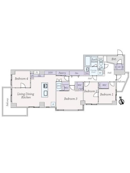 島津山ヒルズの間取図