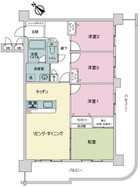 ステラ南博多の間取図