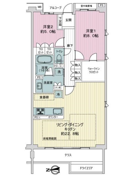 Ｊ．ＧＲＡＮ　ＴＨＥ　ＨＯＮＯＲ　下鴨糺の杜　参道東の間取図