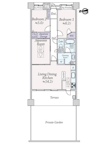 ライオンズマンション馬込マークヒルズの間取図