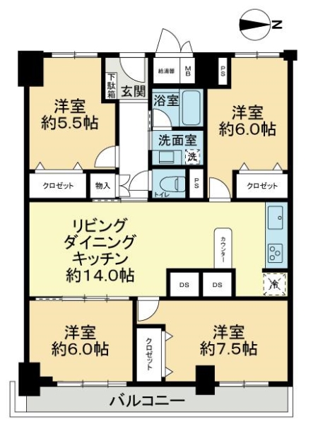 江坂ハイデンスの間取図