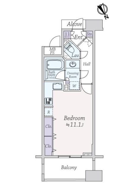 ライオンズステージ関内メダリオンの間取図