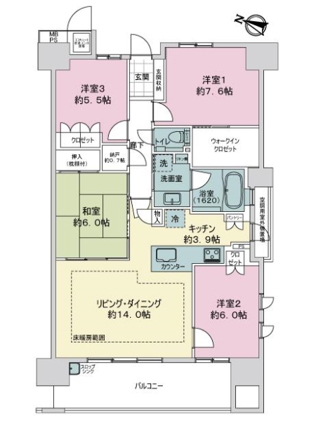 ミリカ・ヒルズＩ街区の間取図