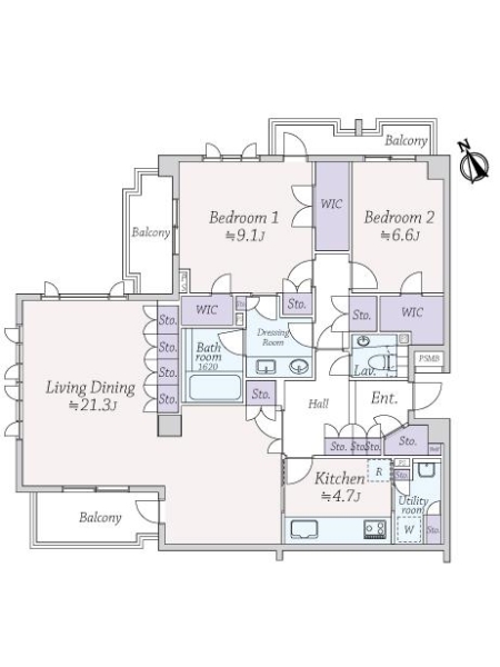 ライオンズマンション荻窪グランフォートの間取図