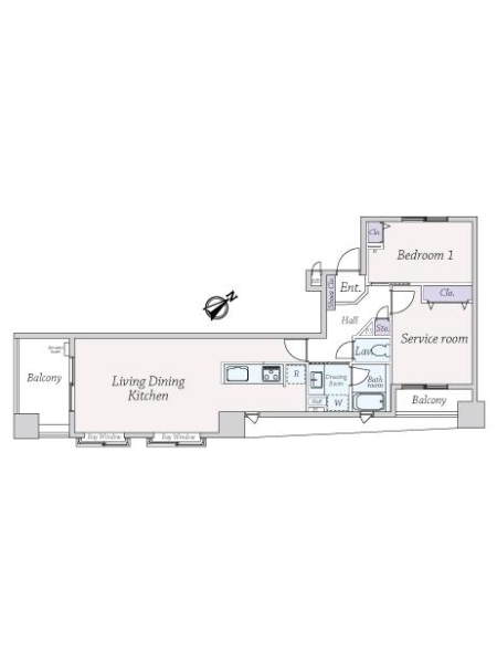 ラ・フォルム池尻大橋の間取図