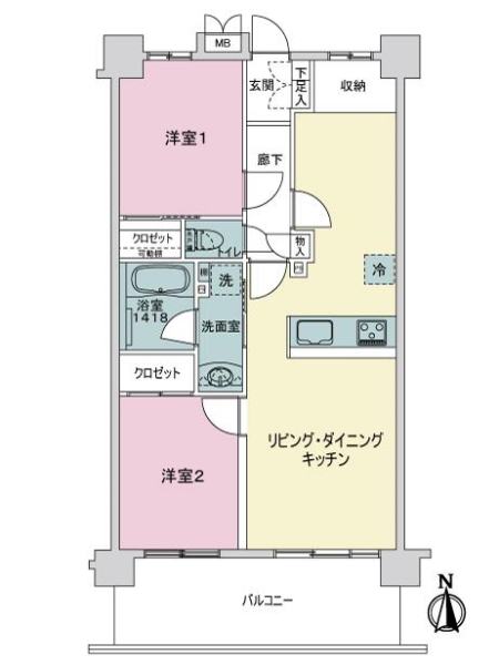 ミオカステーロ北綾瀬の間取図