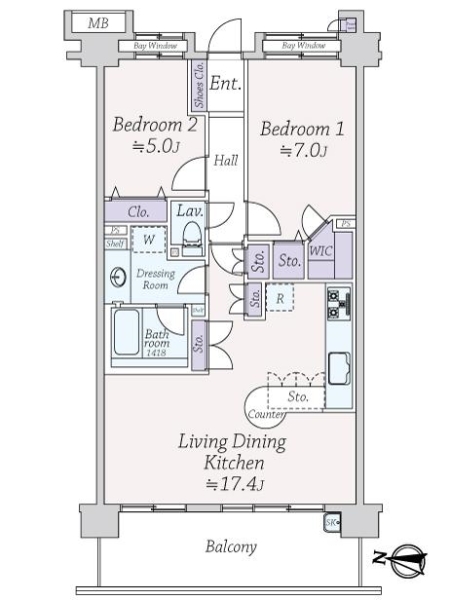 キャナルパーク東京ベイの間取図