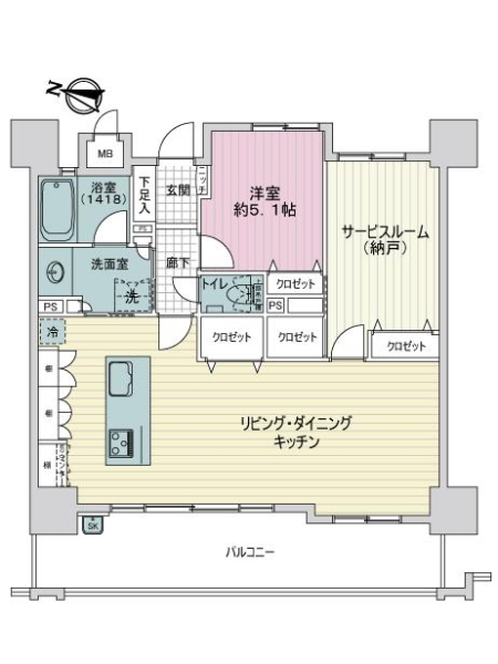 セントエクシア府中浜田の間取図