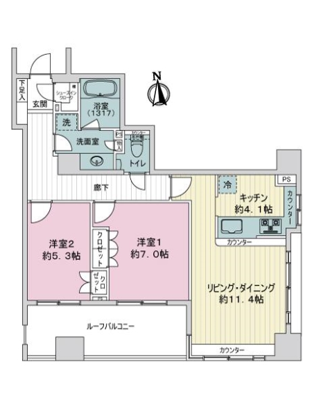 ライオンズステーションプラザセンター南の間取図