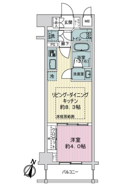 ライオンズクオーレ池袋ソシアの間取図