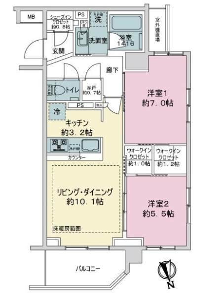 ザ・パークハウス板橋大山大楠ノ杜の間取図
