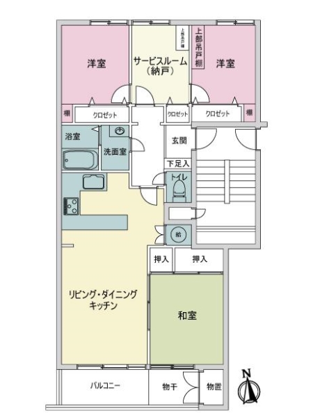 つつじが丘ハイムＤ棟の間取図