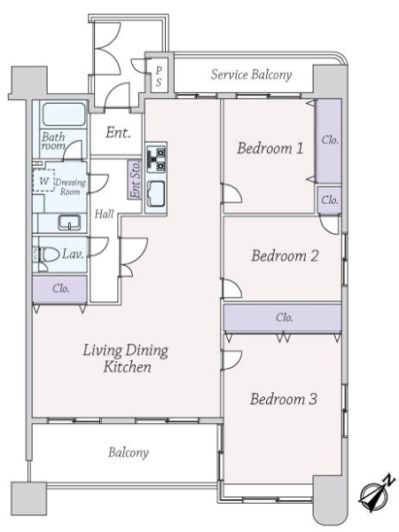ドゥペール周船寺の間取図