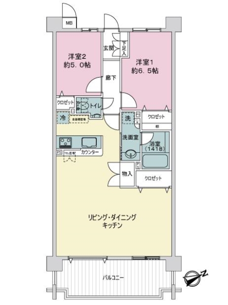 リステージパルティエミリューの間取図