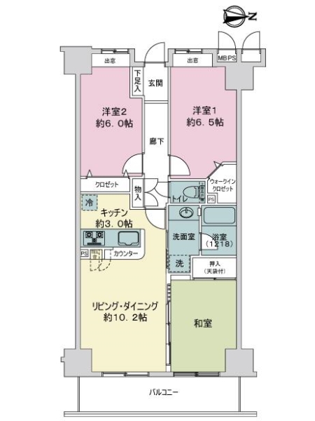グランシティ豊島園の間取図