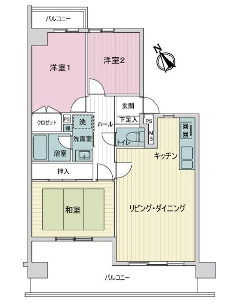 ライオンズマンション新瑞橋の間取図