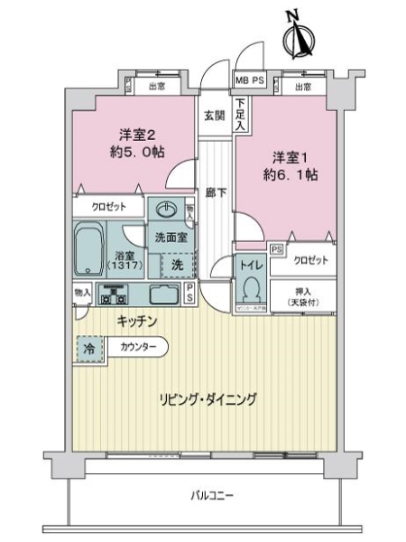 ライオンズマンション川口飯塚第２の間取図