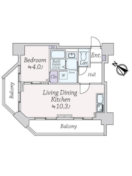 シャトレー五反田の間取図