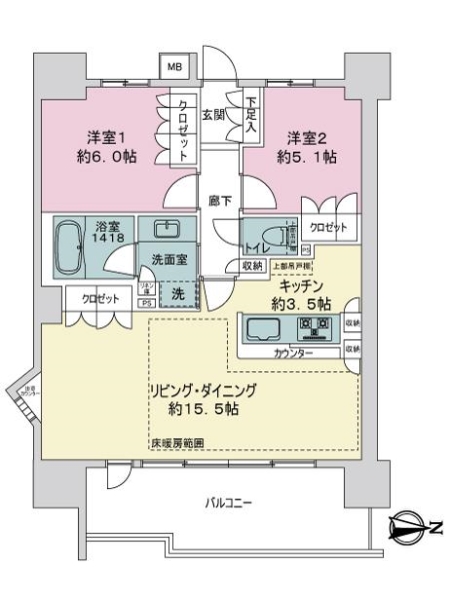 アデニウム新小岩の間取図
