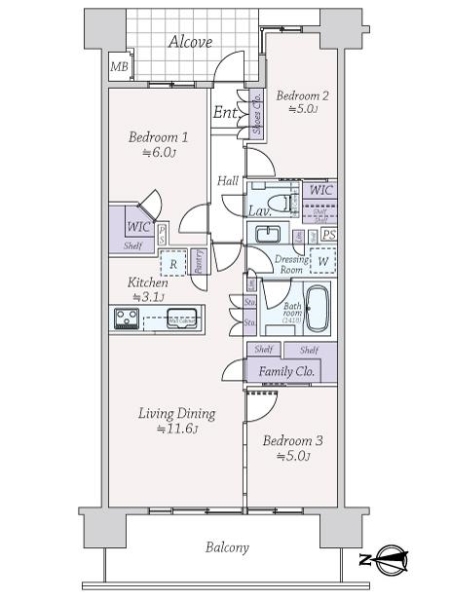 イーストゲートスクエアの間取図