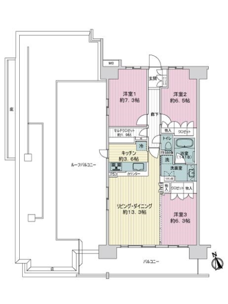 アクアプレミアム　アクアテラスの間取図