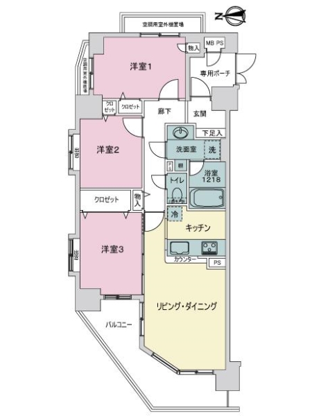 ライオンズマンション篠崎の間取図