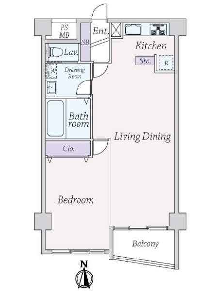 ドミール五番町の間取図