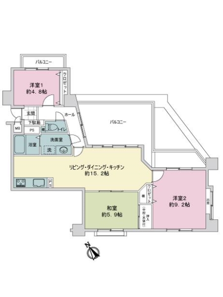 アバンティ高宮イーストシーンの間取図